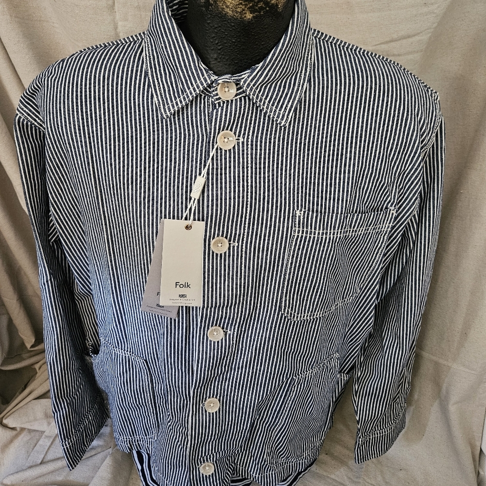 FOLK Clothing Mens Utility Jacket Shirt Sz XL NWTG London England NEW Chore